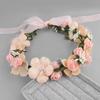 Floral Fabric Wreath Headband for Bridal & Beach Photography