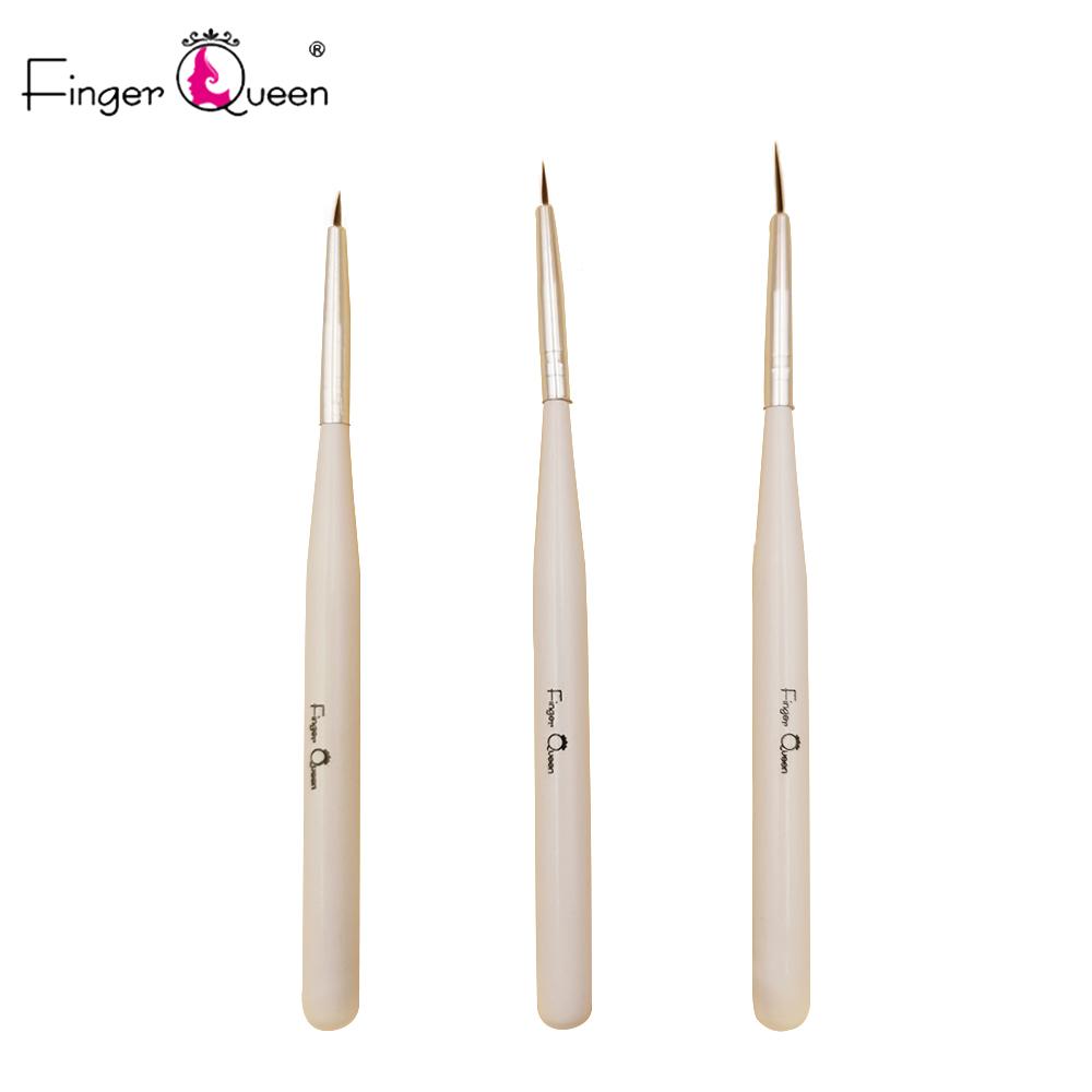 

Fingerqueen 3 шт., лайнер для дизайна ногтей, ручка для рисования, 3D DIY акриловые УФ-гелевые кисти, набор для рисования, цветочная линия