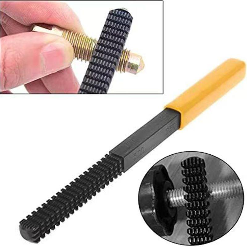 Thread Repair File Metric Thread Restoration Repair File Cleans Damaged Threads 0.75-3 mm Pitch Metal Hardware DIY Hand Tools