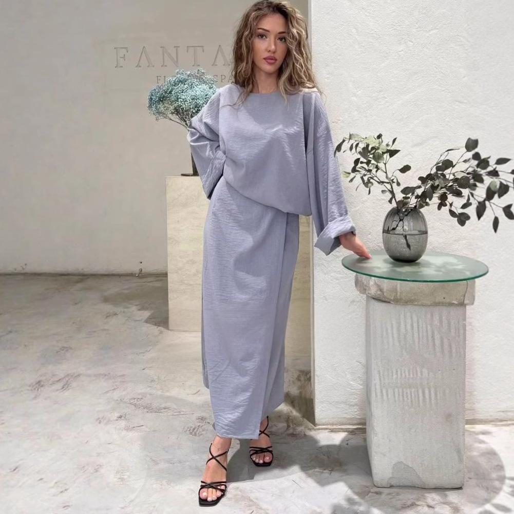 

Осенний 2025 года Мечтательный Модный Комплект Свободного Кроя: Элегантный Романтический Стиль Extra Small лаванды фиолетового