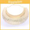 Fashion Solid Color Curved Design Women Metal Necklace Collar For Fashionforward Womens Jewelry