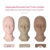Realistic Silicone Mannequin Head for Eyelash Extension Practice with Removable Eyelids