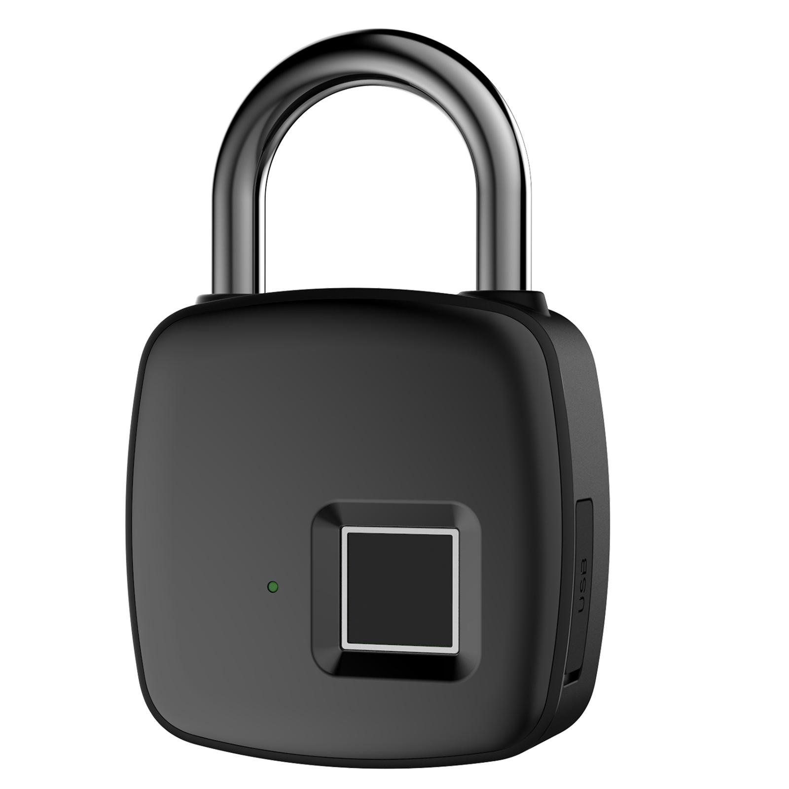 

Smart Home Fingerprint Lock P30 Electronic Password Lock Usb Rechargeable House Anti-theft Fingerprint Padlock black#0