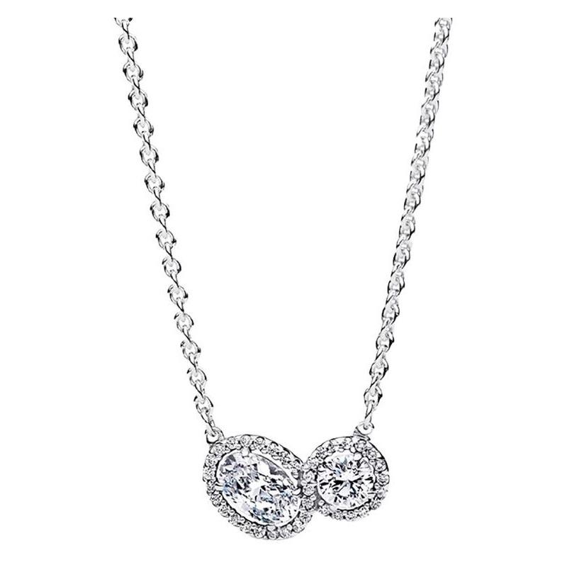 Pandora Infinite preference for exquisite temperament niche 925 silver necklace women s silver 393776C01