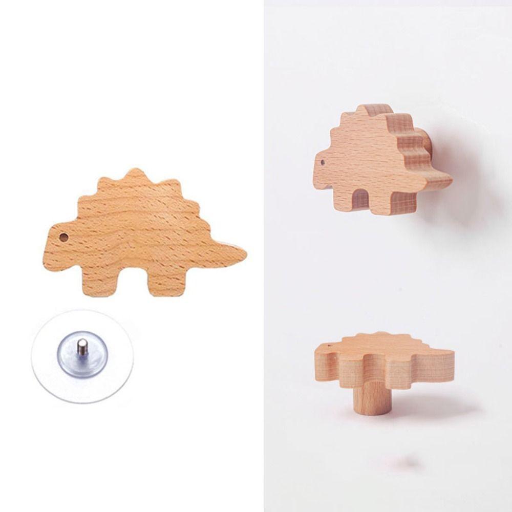 Dinosaur Animal Wood Furniture Handles Cute Hook Cabinets Drawers Knobs Bedroom