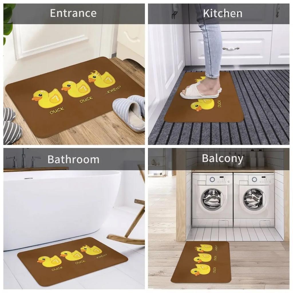 Final Fantasy Chocobo Spiel Rutschfeste Fußmatte Duck Duck Kweh Teppich Wohnzimmer Küchenmatte Außen Innen Muster