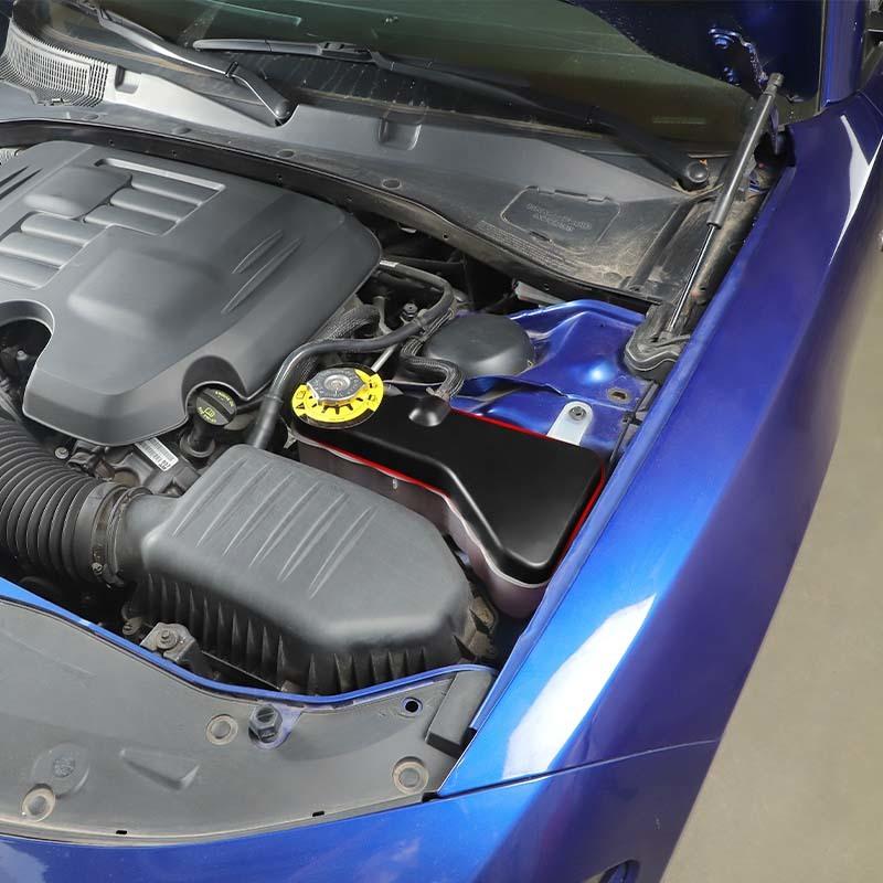 Car Coolant Pot Cover Decoration Stickers Fit For Dodge Charger 2011 Up,  For Dodge Challenger  For 300C 2011 Up ABS Interior Accessories