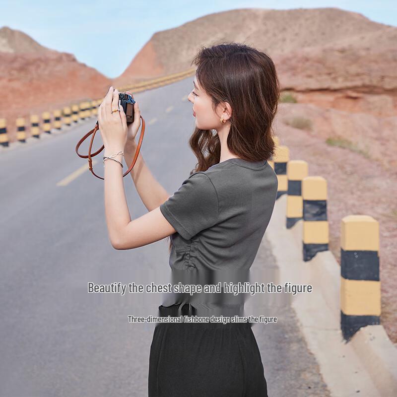 Xiangying Women's Slim Fit Short Sleeve T-Shirt
