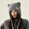 Knitted Hat Autumn Winter Cartoon Bear Wool Hat Women's Winter Warm Hat