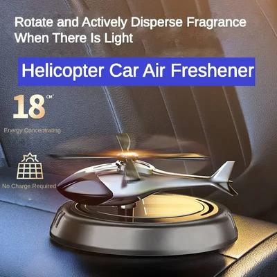Solárny osviežovač vzduchu do auta Parfum do auta na stredovú konzolu Dekorácia helikoptéry Interiér auta Solárny rotujúci parfum do auta