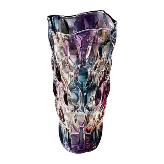 Glass Vases for Flowers Colorful Faux Crystal Decorative Vase for Floral Arrangements Wedding Table Centerpiece Housewarming Gifts