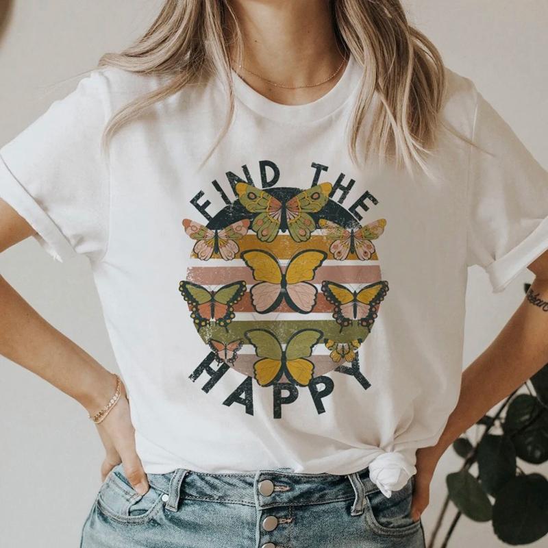 

Белые модные женские футболки с принтом в виде улыбки, одежда Харадзюку Каваии, летние футболки с коротким рукавом, повседневные женские топы с круглым вырезом 4XL