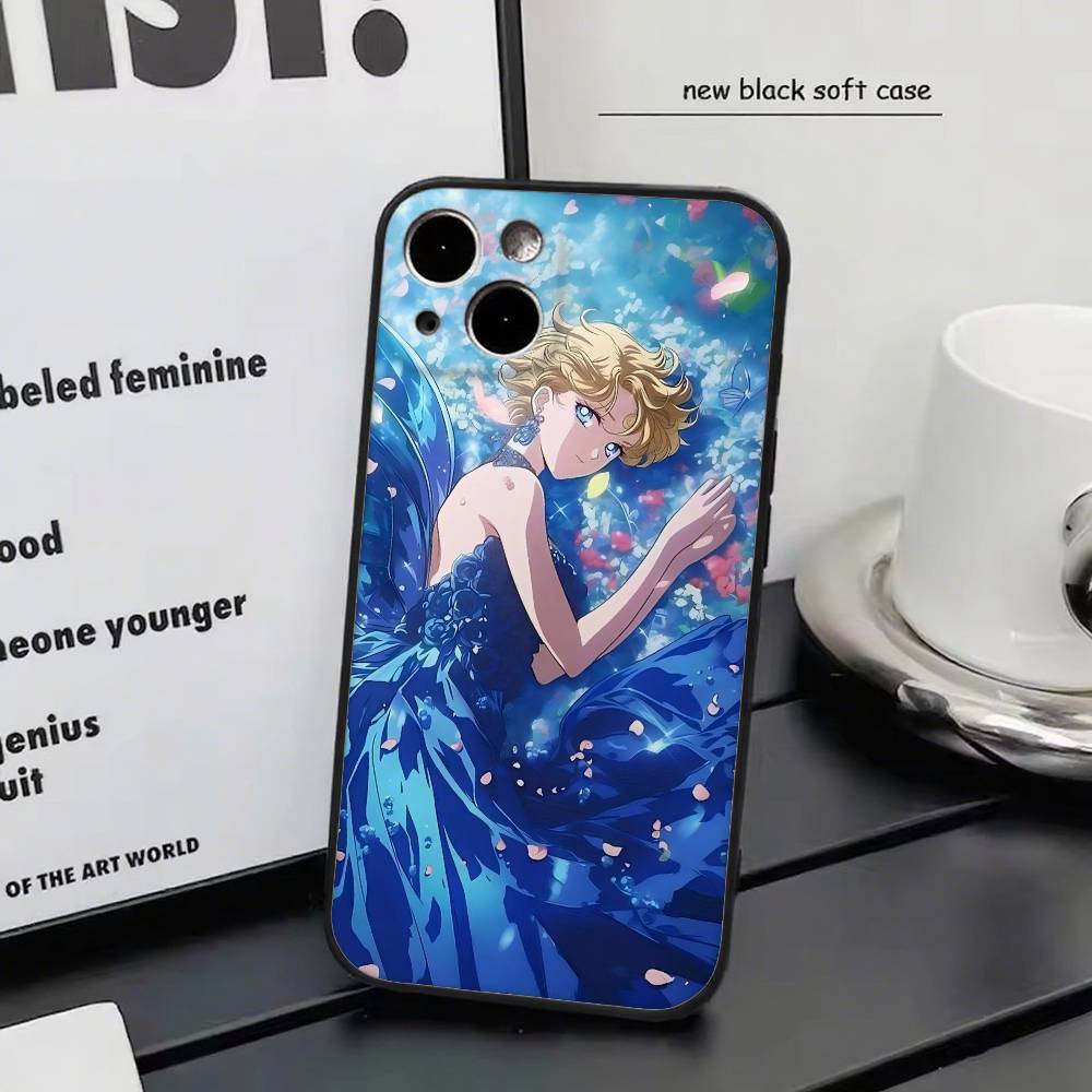 Cool Sailor U-Uranus Anime Sailor M-moon Phone Case Silicone Soft For IPhone 17 Air 16 15 14 13 12 11 Plus Pro Max Plus