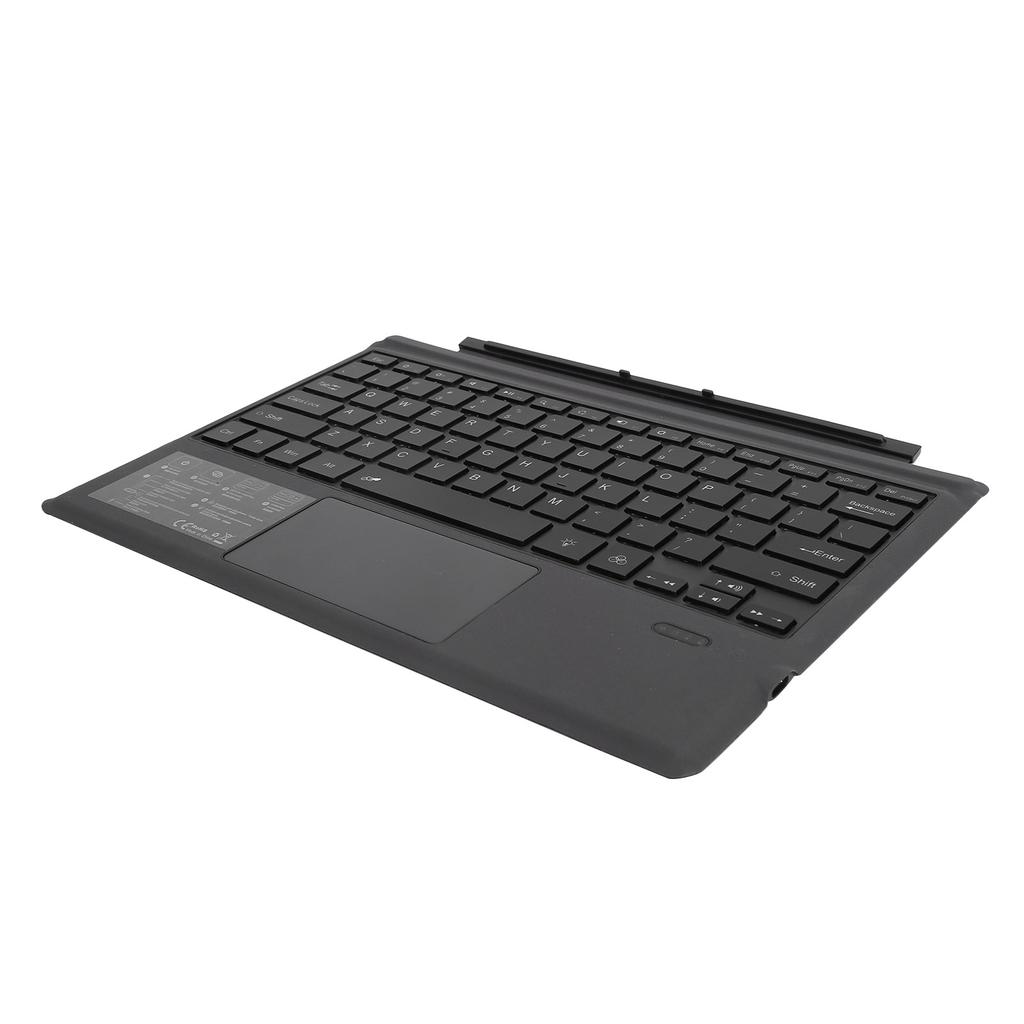 Wireless Bluetooth Keyboard Portable Detachable 7 Color LED Backlit with Toucpad 1089‑D Black