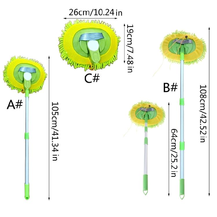 Car Wash Brush Telescoping Long Handle Cleaning Mop Super Absorbent Car Wash Mop