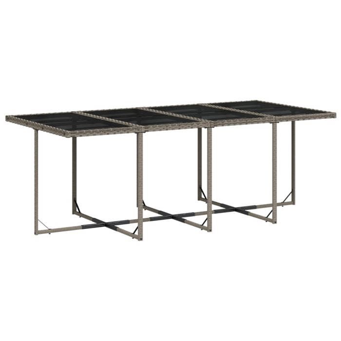 VidaXL Ensemble à manger de jardin 9 pcs coussins gris résine tressée 3210740