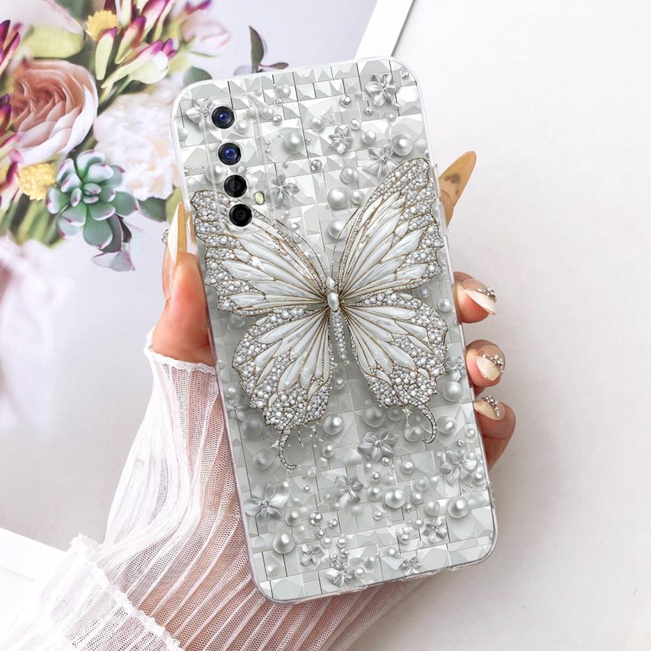 For Realme 7 Pro Case RMX2170 Luxury Butterfly Tree Painted Cover Soft Slim Phone Case For Realme 7 5G Realme7 4G RMX2155 Fundas