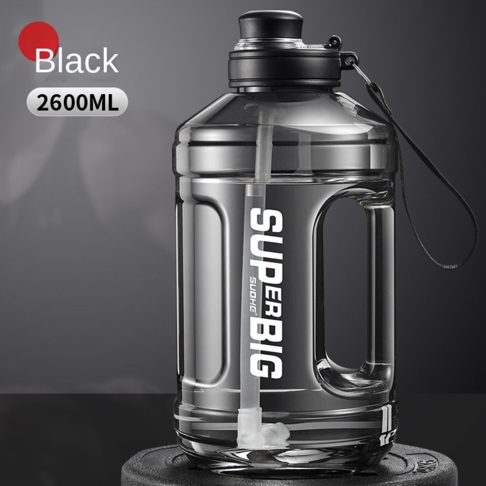 Handle Sports Water Bottle 1.6L/2.6L Gym Cycling Cup Accurate Calibration Travel Bottles Fitness