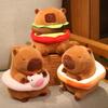 22cm Creative Cosplay Capybara Plush Doll Chick Unicorn Rabbit Animal Swimming Ring Capybara Plush Toy Home Decor Gift For Kids