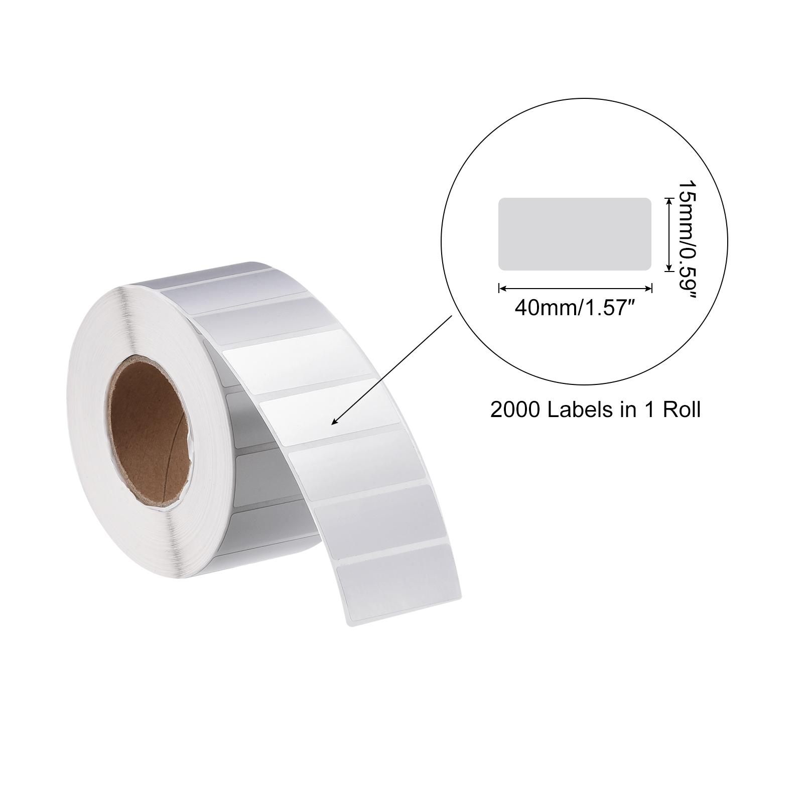 1Roll Thermal Transfer Labels Direct Rectangle Label Sticker  Metallic Silver Waterproof Self adhesive Stickers for Packaging
