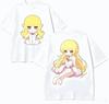T-shirt per Amanti dell'Anime della Serie Monogatari Harajuku Cotone Nuovo Modello High Street Moda Retro Oversize Unisex Prodotto Caldo Coppie