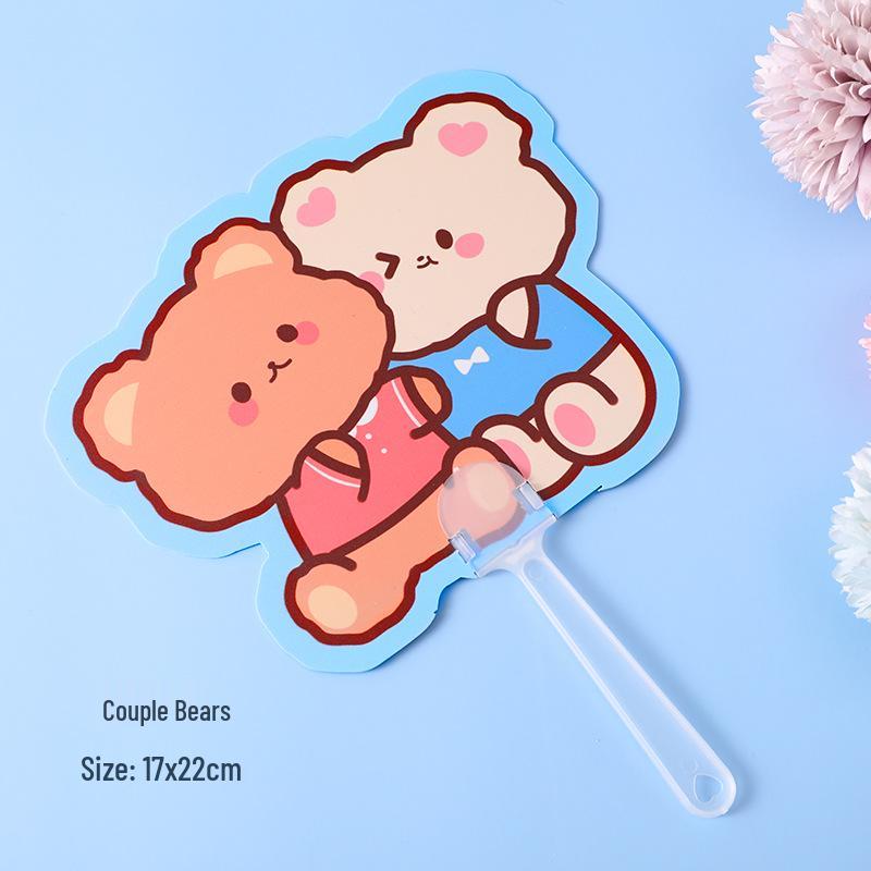 Cartoon Animal Folding Handheld Fan - Small, Portable for Kids and Students