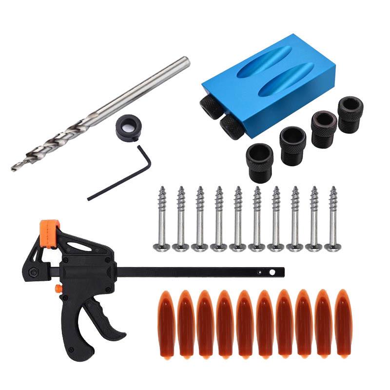 15° Blue Woodworking Oblique Hole Locator Puncher