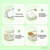 1pc Wheat Straw Lunch Box, Bento Box for Students, Portable Sealed Compartment Lunch Container for Microwave,back to school