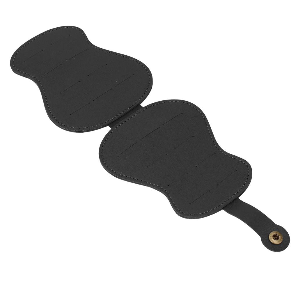 Guitar Pick Holder Case PU Leather Plectrum Holder 18 Slots Large Capacity Storage Black