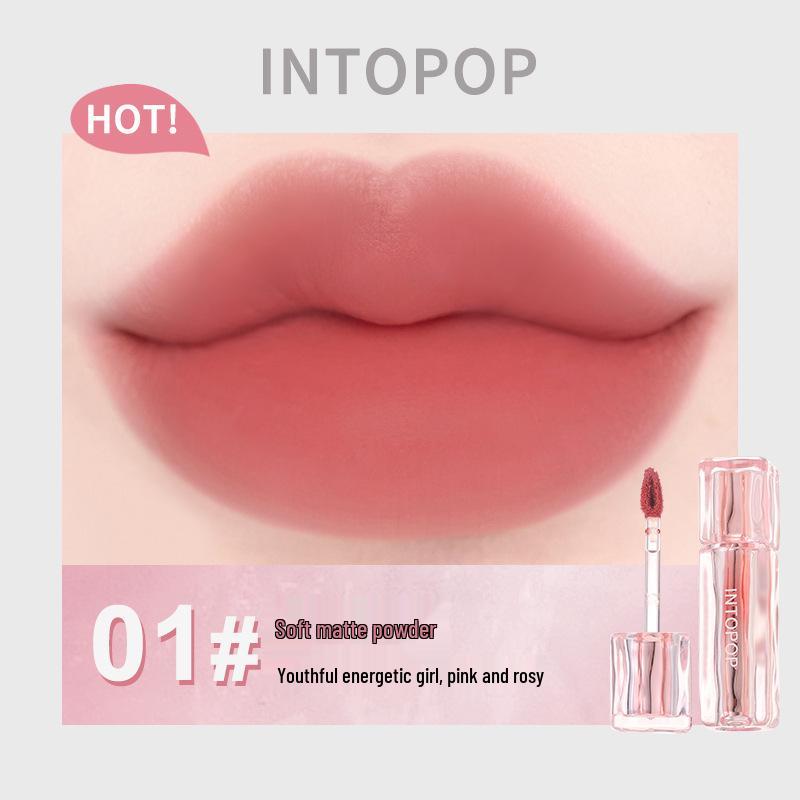 INTOPOP Мягкая Туманная Стойкая Кремовая Матовая Помада - Низкая Насыщенность, Для Ежедневного Использования, Не Оставляет Следов.