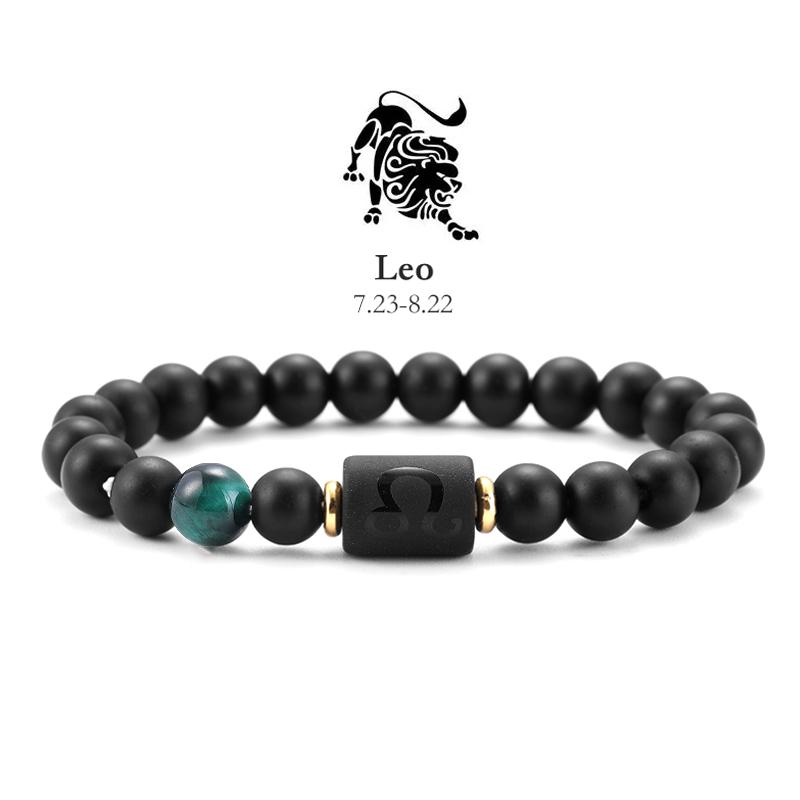 12 Zodiac Natural Stone Bracelets - Cancer, Virgo, Leo, Libra Designs, Ideal Couples & Friendship Gifts, Unisex Jewelry (Pulsera
