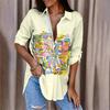 Fashion Abstract Character Avatar Printed Women's Shirt Summer And Autumn Casual Loose Versatile Tops Women Long Sleeve Blouses