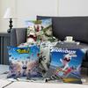 NIEDLICH Cartoon I-Invasion Rabbids Kissenbezug Abnehmbar Waschbar Kissenbezug – Ganzjährig Weiches Leinen