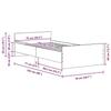 VidaXL Cadre de lit sans matelas vieux bois 75x190 cm bois ingénierie, meubles de chambre, sommier,, lit, lit simple 862310