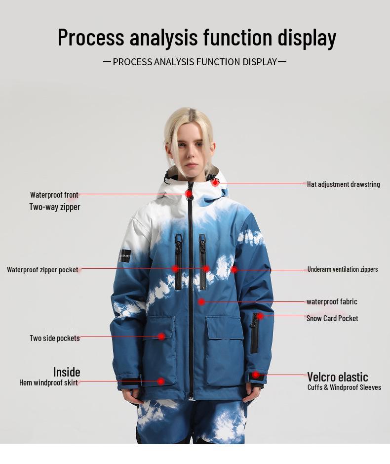 New Women's and Men's Ski Suit: Loose, Waterproof, Windproof, Breathable, Thickened Jacket - Perfect for Outdoor Adventures
