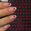 Nail Art Sticker, Japanese Simple Gold And Silver Red Shorts, Streamer Bow, Adhesive Nail Sticker.