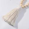 Natural Wood Bead Curtain Tiebacks Farmhouse Decorative Window Treatment Beaded Drapes Holder