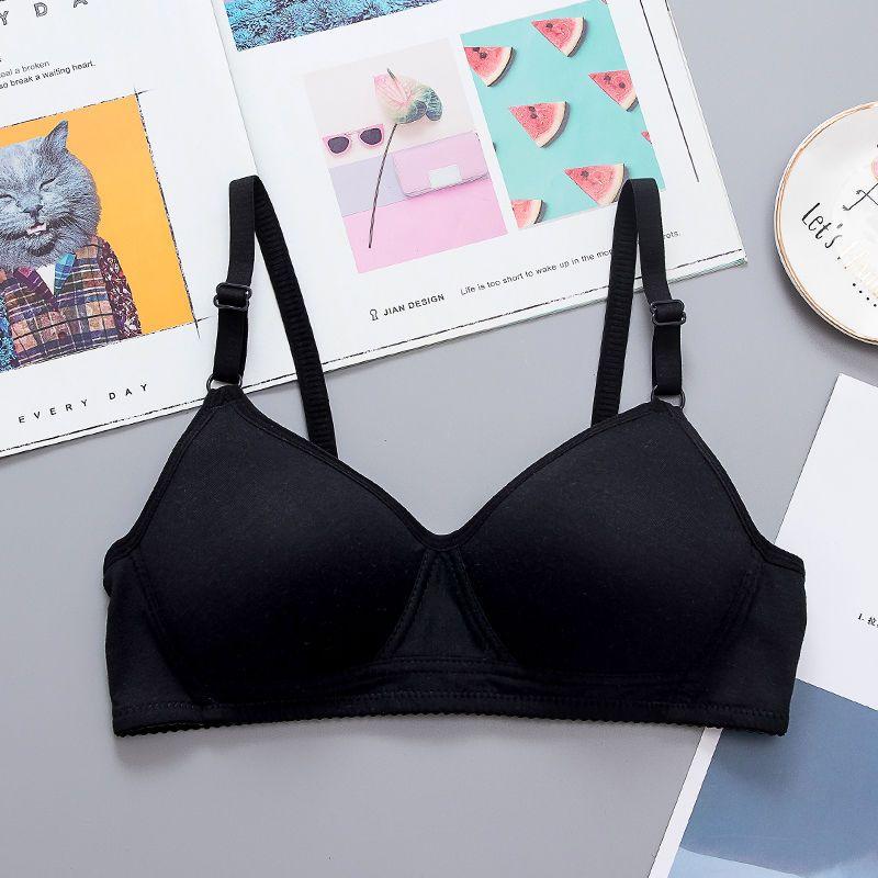 

Women s Solid Color Fixed Cup Bra Summer Light and Thin Style Push-Up Anti-Drooping Shaping Underwear 32/70