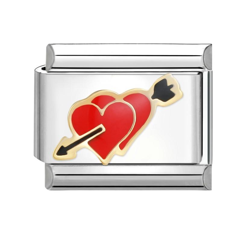 Butterfly Heart Devil Eyes Flower Square Beads Fit Italian Charm Links 9mm Stainless Steel Bracelet Jewelry DIY Making Wholesale