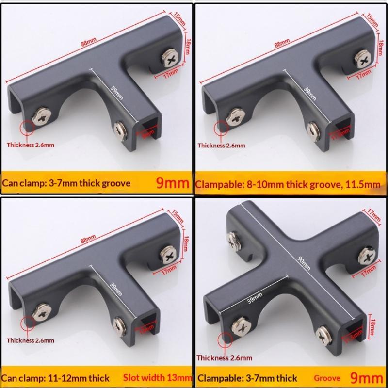 1 Pcs New Aluminum Alloy Angle Corner Code Tcross Reinforced Ltype Hardware Glass Clip Tile Fixing Clip