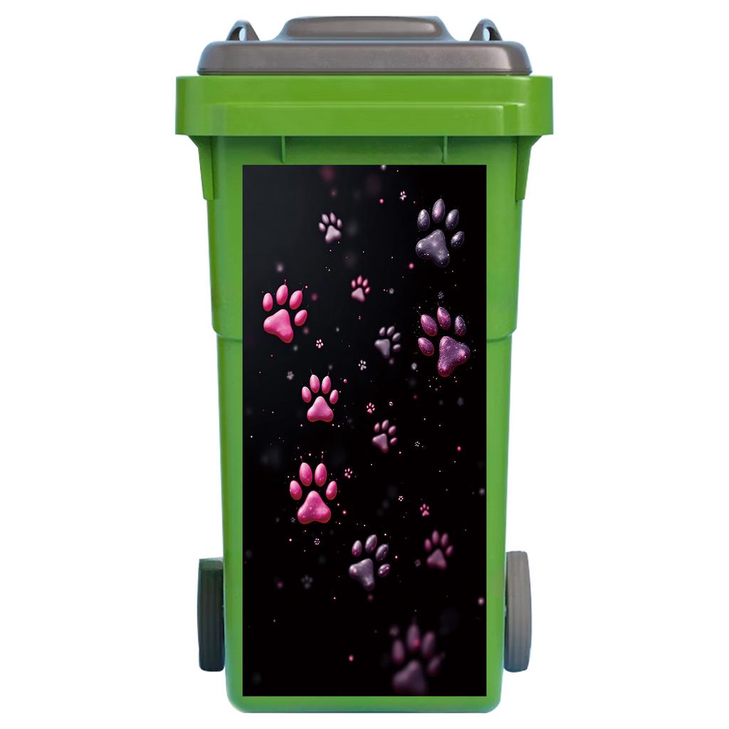 1 Pezzo Adesivo Cestino Gatto 3D Carino - Adesivo Impermeabile Autoadesivo per Pattumiera - Copertura Divertente Animale per Cassonetto Esterno Decorazione Giardino