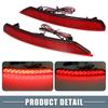 ABSOPRO Rear Bumper Fog Brake and Tail Lights Red Compatible with Suzuki Forster Red Set of 2 Reflectors, (84281SC010, 84281SC000), LEDs, (2009-2018),