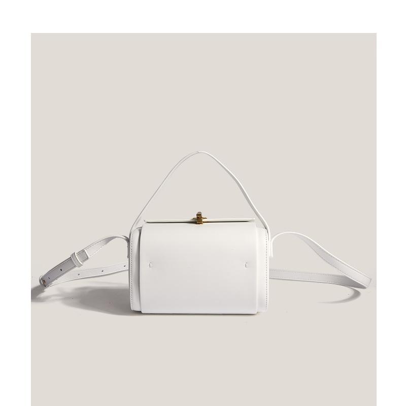 Women s Shoulder Crossbody Bag, Women s New Style, Korean Niche Retro Handbag Box, Small Square Bag белый