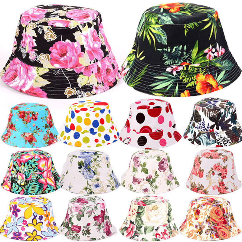 Unisex Men Women Boonie Hunting Fishing Outdoor Cap Floral Bucket Sun Hat