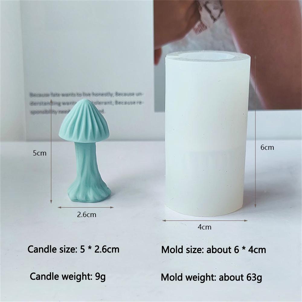 

Cute Mushroom Silicone Candle Mold Plant Shape Handmade DIY Aromatherapy Resin Plaster Art Ornaments Baking Mold Home Decor