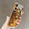 Electroplated Gold New Phone Case for Samsung Galaxy S26 Ultra S25 Plus S24 S23 S22 Fe Tempered Glass Artistic Texture Patterns