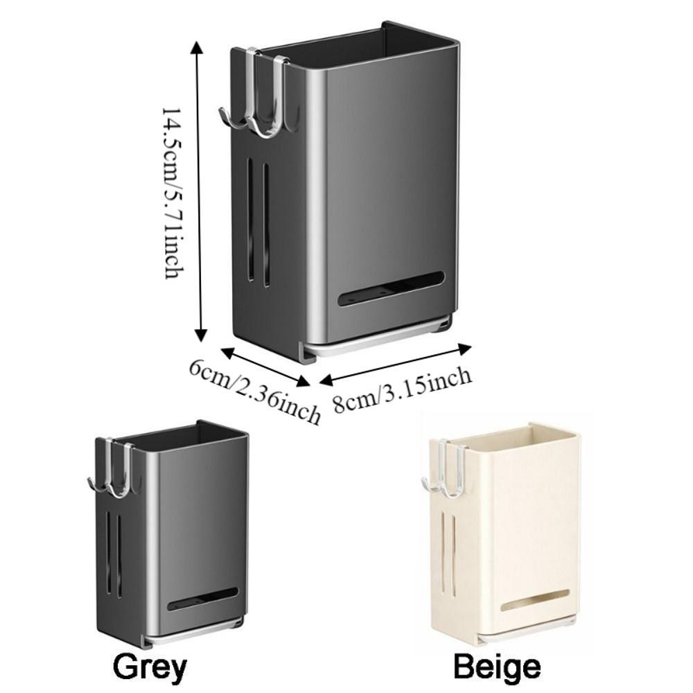 Wall Mounted Chopstick Storage Box Large Capacity Cutlery Holder Cutlery Draining Basket  Bathroom