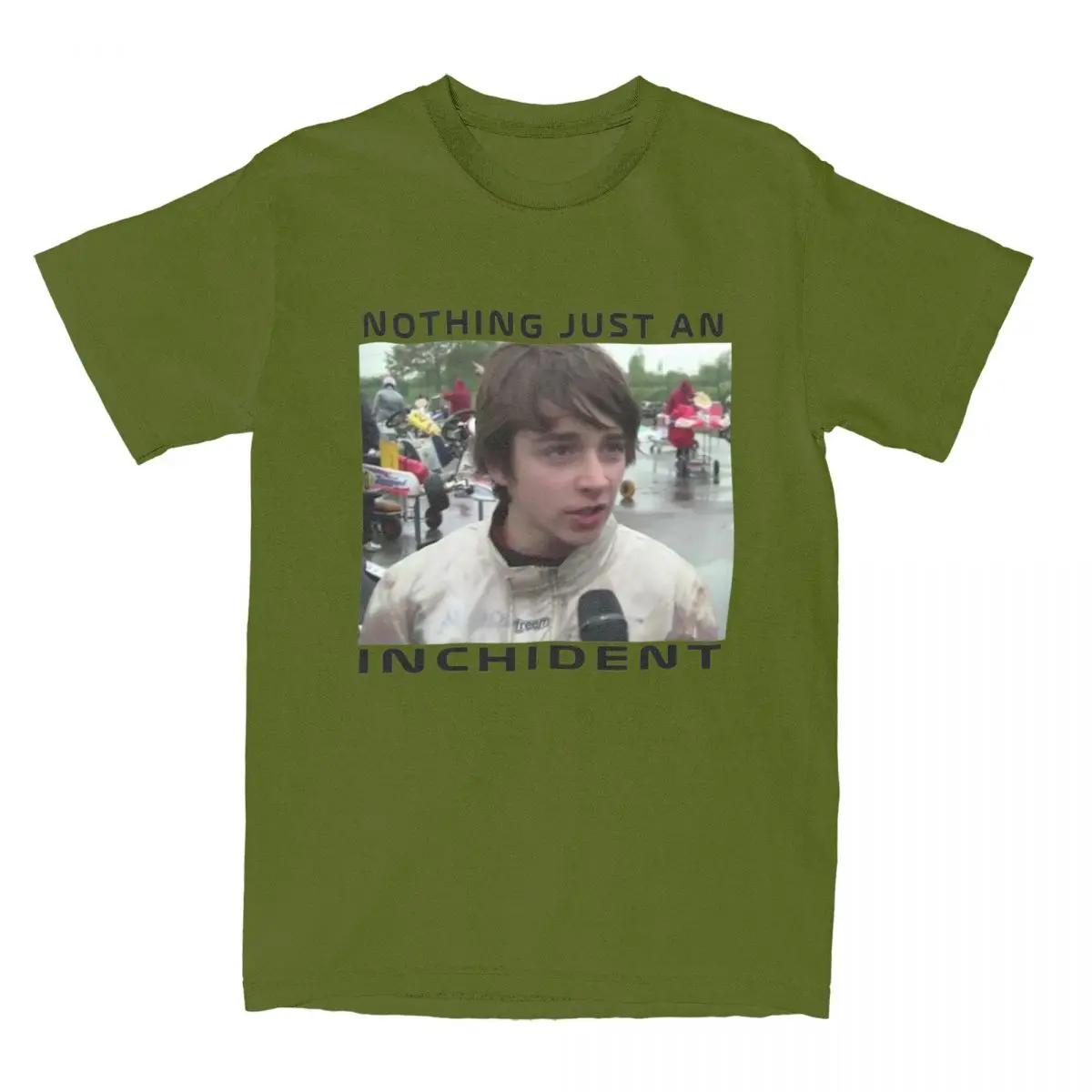 Потрясающие футболки Just An Inchident Charles Leclerc для мужчин и женщин, чистые футболки, одежда с принтом S армия зеленый