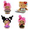 Adorable Black Kitty Skateboard Plush Toy Soft Pp Cotton Stuffed Animal Cartoon Figure