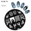 KADS 1PC Round Stainless Steel Nail Art Nail Stamping Plates Manicure Stamp DIY for Nail Templates Classic Series Tools
